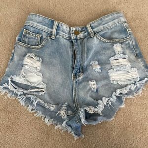 SHEIN blue denim shorts for sale!